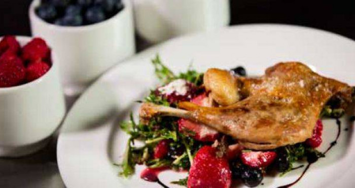 Summer Berry Salad with Duck Confit